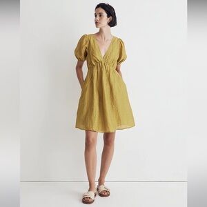 Madewell Puff-Sleeve Mini Dress